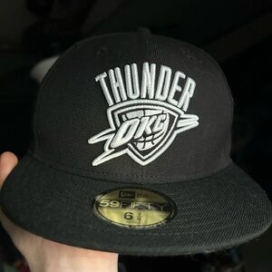 NBA Black and White Thunder Cap